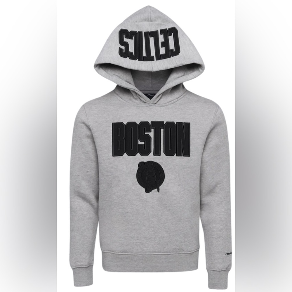 Boston Celtics Gray logo Hoodie by Pro Standard NBA Licensed size small NEW